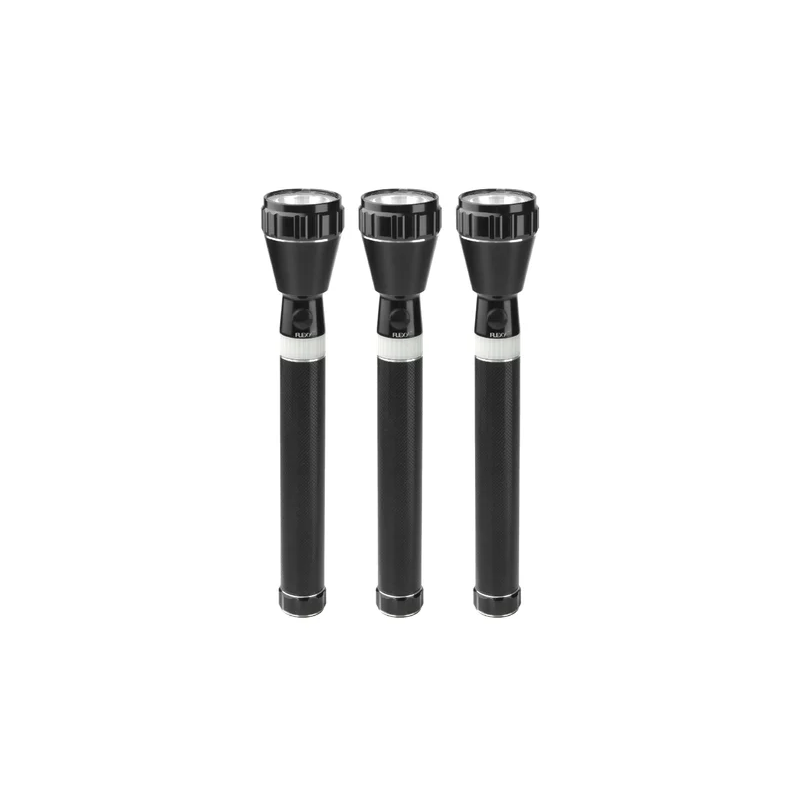 Flexy Rechargeable Q5 LED Flash Light 1500 Meters Beam 26X6X6CM Pack of 3
