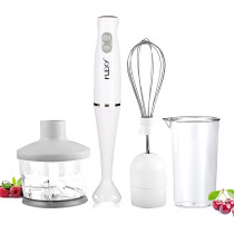 Flexy 200W Hand Blender With 500ml Chopper 500ml Beaker Whisk Stainless Steel Wand