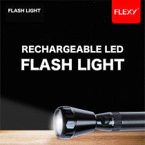 Flexy Rechargeable Q5 LED Flash Light 1500 Meters Beam 26X6X6CM Pack of 2
