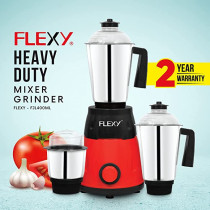 Flexy 750W Mixer Grinder 3 In 1 Perfect for Dry Wet Fine Grinding And 2 Stainless Steel Jars Indian Blender