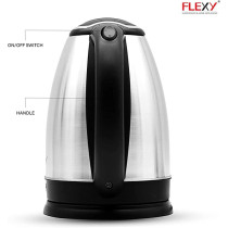 Flexy 1.8 Liter 1500W Stainless Steel Electric Kettle With 360 Degree Base