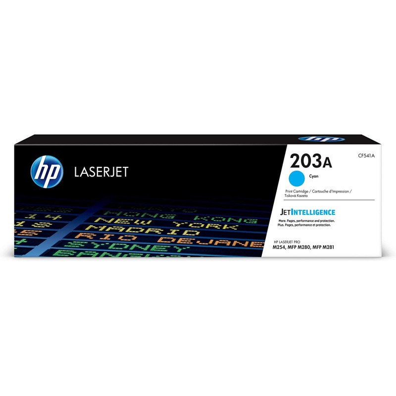 HP 203A Cyan Original LaserJet Toner Cartridge (CF541A) Works with HP LaserJet Pro M254, M280, M281