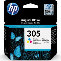 HP 305 Tri-color Original Ink Cartridge [3YM60AE] Works with HP DeskJet Printers & 123 Black Original Ink Cartridge [F6V17AE] Works with HP DeskJet 2130, 2620, 2630, 2632, 3639 Printers
