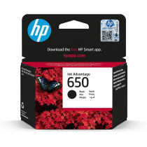 HP 650 Original Ink Advantage Cartridge, Black, CZ101AE & 650 Tri-color (Cyan, Megenta, Yellow) Original Ink Cartridge [CZ102AK] Works with HP DeskJet Ink Advantage