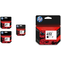 HP 652 2 Black Ink Cartridges and 1 Color Ink Cartridge Set & 652 Black Original Ink Cartridge [F6V25AE] Works with HP DeskJet 3787, 3789, 3835, 4535 Printers
