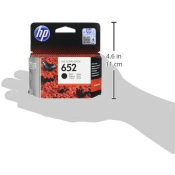 HP 652 Black Original Ink Cartridge [F6V25AE] Works with HP DeskJet 3787, 3789, 3835, 4535 Printers