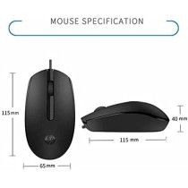 HP M10 WIRED USB MOUSE - BLACK