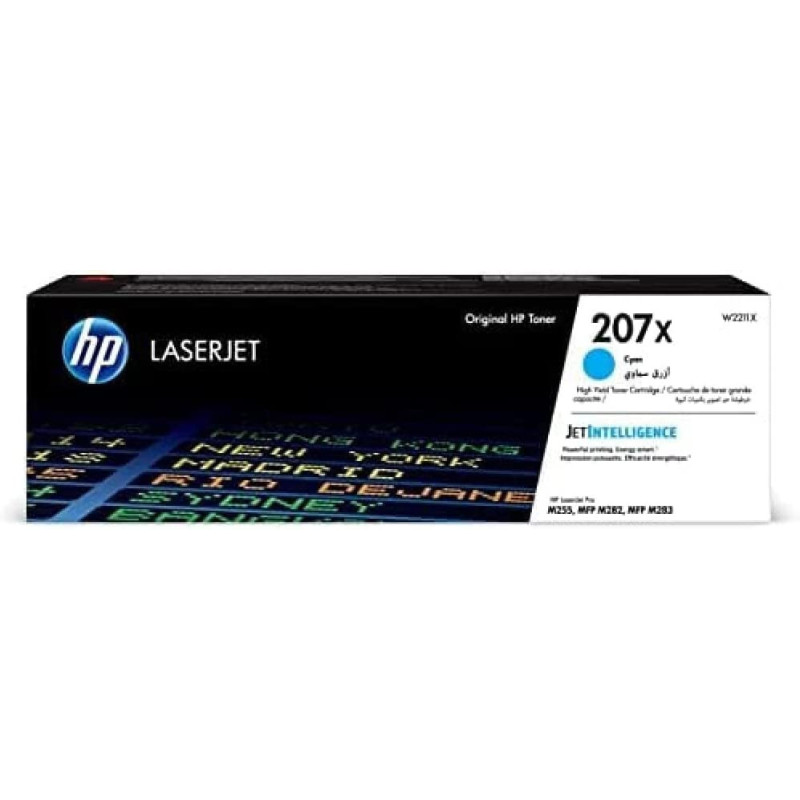 HP W2211X 207X High Yield Original LaserJet Toner Cartridge, Cyan, Single Pack