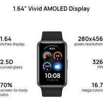 Huawei Smartwatch, 1.64 Inch Vivid AMOLED Display, Quick Workout Animations, Heart Rate Monitoring, Sakura Pink