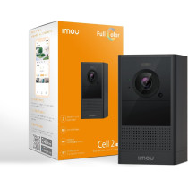 Imou Cell 2 4Mp - Outdoor Battery Camera, Super Hd 2K With Full Colour Nightvision, 6 Month Battery (No Hub), Pir Human Detection, 2 Way Audio, Pre Record, H.265, Black, (Ipc-B46Lp)
