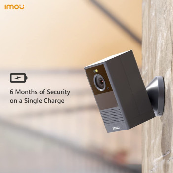 Imou Cell 2 4Mp - Outdoor Battery Camera, Super Hd 2K With Full Colour Nightvision, 6 Month Battery (No Hub), Pir Human Detection, 2 Way Audio, Pre Record, H.265, Black, (Ipc-B46Lp)