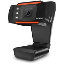INTEX IT WEB CAM 09 for PC Laptop with Microphone, 3D Night Light Vision, Adjustable Back Clip, USB Connectivity Webcam Compatible with Window 7/8/10/11, MacOS 12.0, Chrome OS 96.0.4664 or above