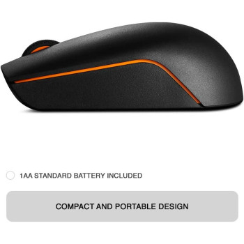 Lenovo 300 Wireless Compact Mouse WW GX30K79401, black, 32 x 56 x 98