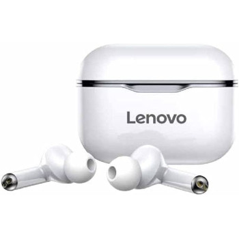 Lenovo Lenovo Lp1 True Wireless Sports Bluetooth In-Ear Headphones With Mic And 300Mah Charging Case White/Black