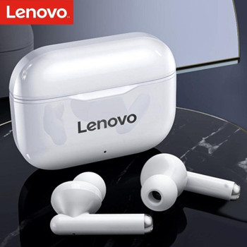 Lenovo Lenovo Lp1 True Wireless Sports Bluetooth In-Ear Headphones With Mic And 300Mah Charging Case White/Black