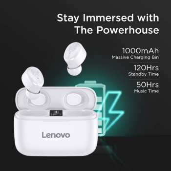 Lenovo True Wireless Stereo In-Ear Earphone HT18 (White)