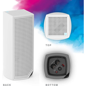 Linksys WHW0302 Velop Tri-Band Whole Home Wi-Fi Mesh System Router, White, Pack Of 2