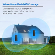 Linksys WHW0303B Velop Tri-Band Whole Home Mesh Wifi System, Parental Controls, 3-Pack, White)