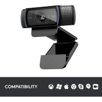 Logitech C920 HD Pro Webcam,1080P/30Fps Video Calling, Clear Stereo Audio, Light Correction, For Pc/Mac/Laptop/Macbook/Tablet - Black