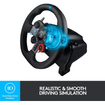 Logitech G29 Driving Force Racing Wheel and Floor Pedalsfor PS5, PS4, PC, Mac - Black