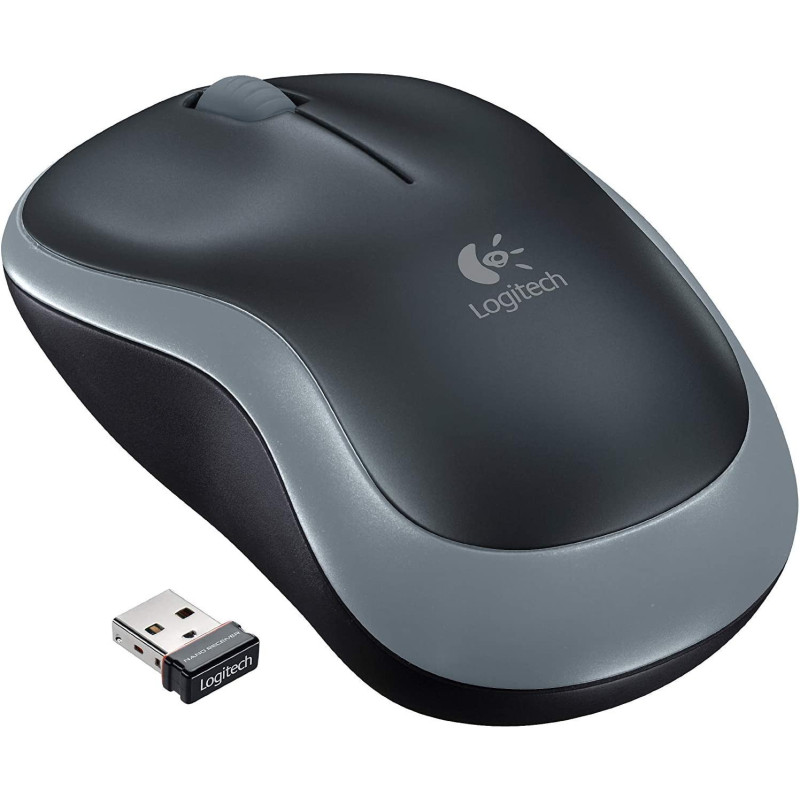 Logitech M185 Wireless Mouse, Black, Sold as 2 Each