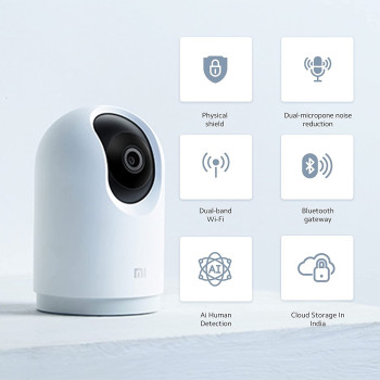 Mi 360deg Home Security Camera 2K Pro with Bluetooth Gateway BLE 4.2 l 2K Super Clear Image Quality Dual Band Wi-fi Connection l 3 Million Pixels Full Color in Low-Light AI Human Detection