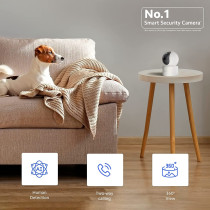 MI Xiaomi Wireless Home Security Camera 2i 2022 Edition Full HD Picture 360 View 2MP AI Powered Motion Detection Enhanced Night Vision| Talk Back Feature (2 Way Calling), 1080p, White