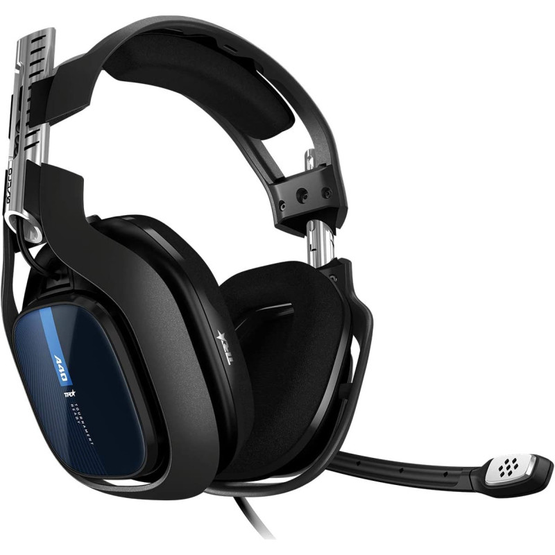ASTRO Gaming A40 TR Wired Gaming Headset, Audio V2, Dolby ATMOS, 3.5mm Audio Jack, Swappable Mic, Black/Blue