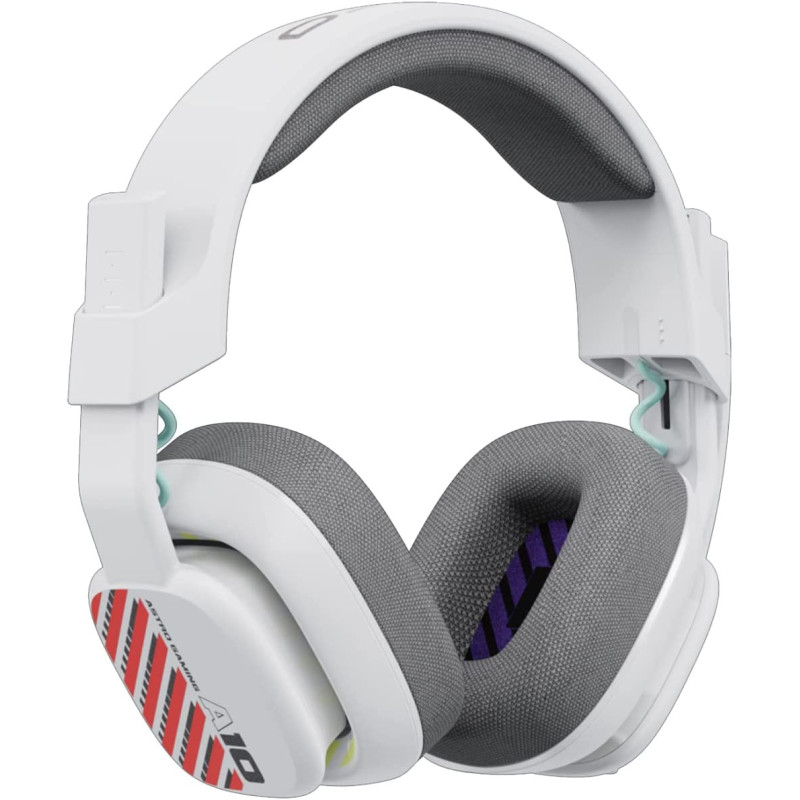 Astro A10 Gaming Wired Headset Gen 2 with Flip-to-Mute Microphone, 32 mm Drivers, Compatible with Playstation, PC - White