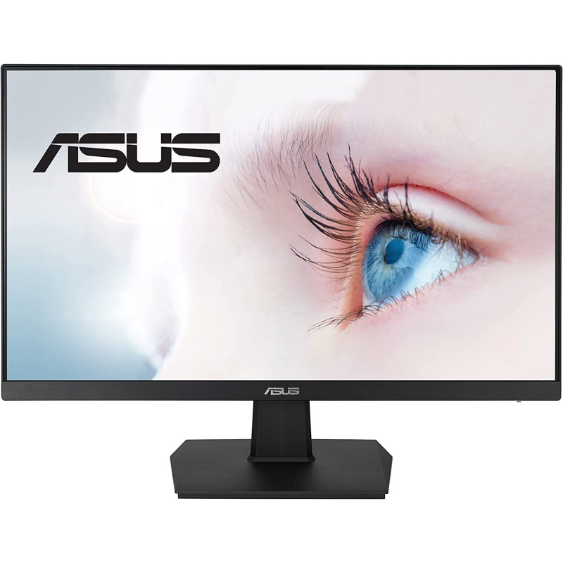 ASUS ASUS 23.8" 1080P Monitor (VA247HEY) - Full HD, 75Hz, 1ms, Adaptive-Sync/FreeSync, Eye Care, Low Blue Light, Flicker Free, HDMI, DVI, VGA, VESA Wall Mountable, Frameless