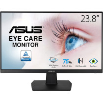 ASUS ASUS 23.8" 1080P Monitor (VA247HEY) - Full HD, 75Hz, 1ms, Adaptive-Sync/FreeSync, Eye Care, Low Blue Light, Flicker Free, HDMI, DVI, VGA, VESA Wall Mountable, Frameless