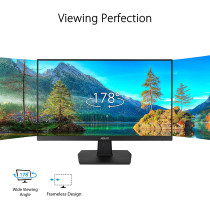 ASUS ASUS 23.8" 1080P Monitor (VA247HEY) - Full HD, 75Hz, 1ms, Adaptive-Sync/FreeSync, Eye Care, Low Blue Light, Flicker Free, HDMI, DVI, VGA, VESA Wall Mountable, Frameless