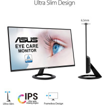 ASUS ASUS 23.8" 1080P Monitor (VZ24EHE) - Full HD, IPS, 75Hz, 1ms, Adaptive-Sync/FreeSync, Low Blue Light, Free, Ultra-Slim, VESA Mountable, Frameless, HDMI, VGA