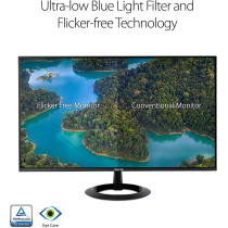 ASUS ASUS 23.8" 1080P Monitor (VZ24EHE) - Full HD, IPS, 75Hz, 1ms, Adaptive-Sync/FreeSync, Low Blue Light, Free, Ultra-Slim, VESA Mountable, Frameless, HDMI, VGA