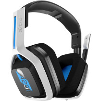 ASTRO Gaming A20 Wireless Headset Gen 2, Flip-To-Mute Microphone, +15 Hour Battery Life, 15 m Range, White/Blue