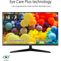 ASUS ASUS VY279HE 27" Eye Care Monitor, 1080P Full HD, 75Hz, IPS, 1ms, Adaptive-Sync, Eye Care Plus, Color Augmentation, HDMI VGA, Frameless, VESA Wall Mountable