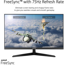 ASUS ASUS VY279HE 27" Eye Care Monitor, 1080P Full HD, 75Hz, IPS, 1ms, Adaptive-Sync, Eye Care Plus, Color Augmentation, HDMI VGA, Frameless, VESA Wall Mountable