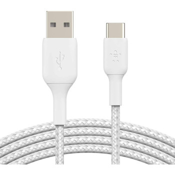 Belkin Belkin Premium Braided C Usb A Cable 3M, White, CAB002bt3MWH, 3m