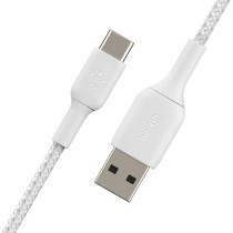 Belkin Belkin Premium Braided C Usb A Cable 3M, White, CAB002bt3MWH, 3m