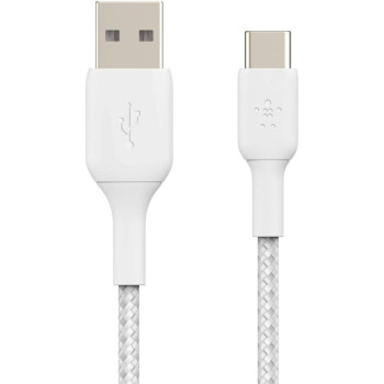 Belkin Belkin Premium Braided C Usb A Cable 3M, White, CAB002bt3MWH, 3m