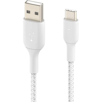 Belkin Belkin Premium Braided C Usb A Cable 3M, White, CAB002bt3MWH, 3m