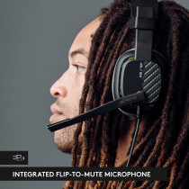 Astro A10 Gaming Headset Gen 2 Wired Headset - Over-ear gaming headphones with flip-to-mute microphone, 32 mm drivers, compatible with PlayStation, PC - Black