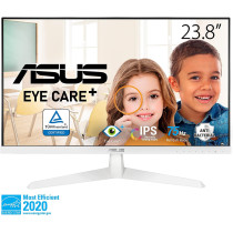 ASUS VY249HE-W 23.8" 1080P Monitor - White, Full HD, 75Hz, HDMI, VGA Frameless VESA Wall Mountable
