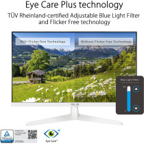 ASUS VY249HE-W 23.8" 1080P Monitor - White, Full HD, 75Hz, HDMI, VGA Frameless VESA Wall Mountable