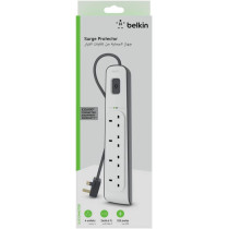 Belkin Belkin 4 Way/4 Plug Surge Protection Strip With 2 Meters Cord Length - Heavy Duty Electrical Extension Socket
