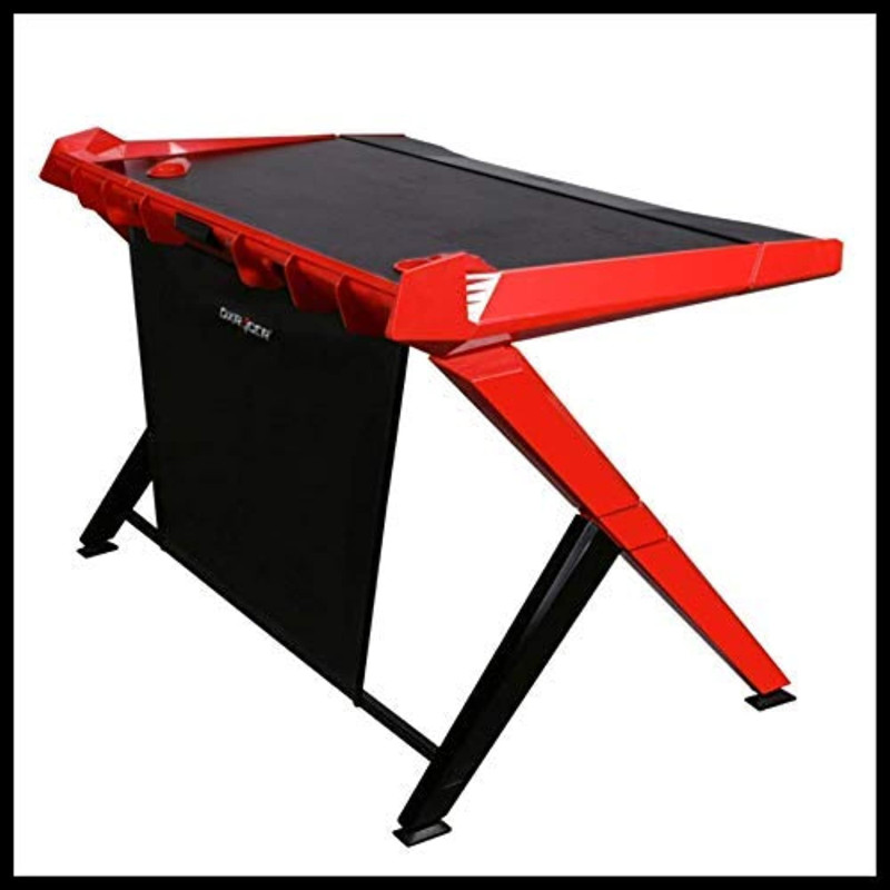 DXRacer Gaming Desk GD-1000-NR-1, Professional Game Work Station, Black/Red
