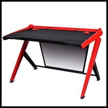 DXRacer Gaming Desk GD-1000-NR-1, Professional Game Work Station, Black/Red