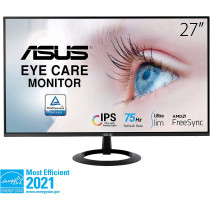 ASUS ASUS 27" 1080P Monitor (VZ27EHE) - Full HD, IPS, 75Hz, 1ms, Adaptive-Sync/FreeSync, Low Blue Light, Free, Ultra-Slim, VESA Mountable, Frameless, HDMI, VGA