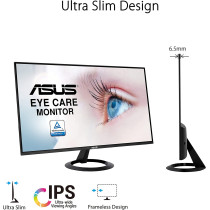 ASUS ASUS 27" 1080P Monitor (VZ27EHE) - Full HD, IPS, 75Hz, 1ms, Adaptive-Sync/FreeSync, Low Blue Light, Free, Ultra-Slim, VESA Mountable, Frameless, HDMI, VGA