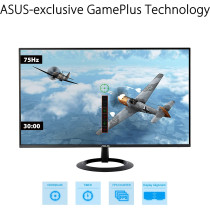 ASUS ASUS 27" 1080P Monitor (VZ27EHE) - Full HD, IPS, 75Hz, 1ms, Adaptive-Sync/FreeSync, Low Blue Light, Free, Ultra-Slim, VESA Mountable, Frameless, HDMI, VGA